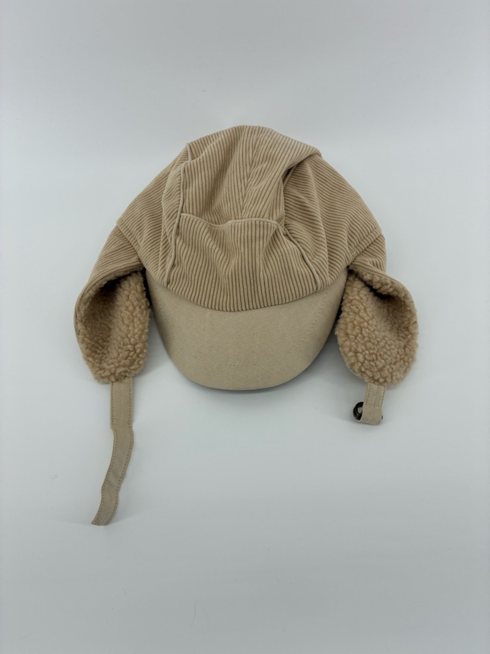 BCBGeneration Beige Trapper Hat with Sherpa Ear Flaps